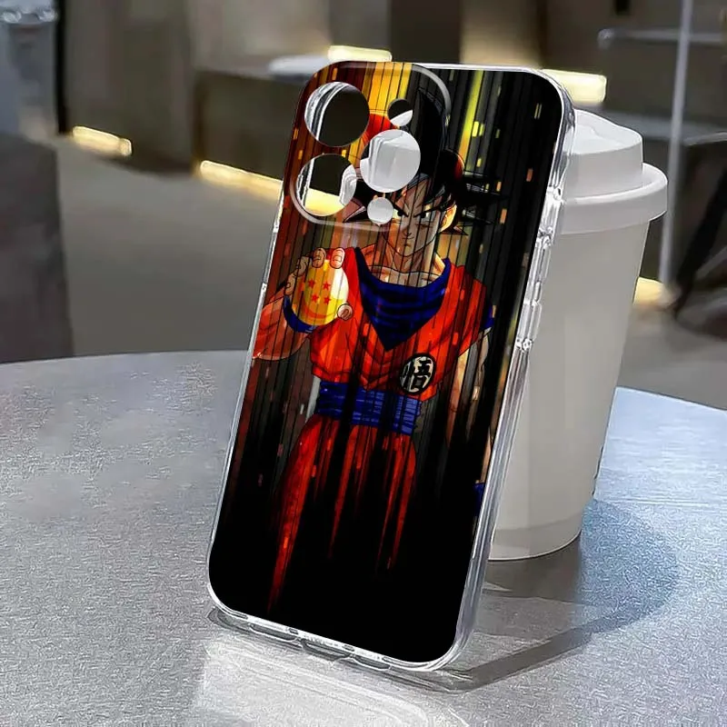 

Creative Art Goku Dragon Ball For Apple iPhone 17 Air 16e 16 15 14 13 12 11 Mini Pro Max Plus Transparent Soft Cover Phone Case