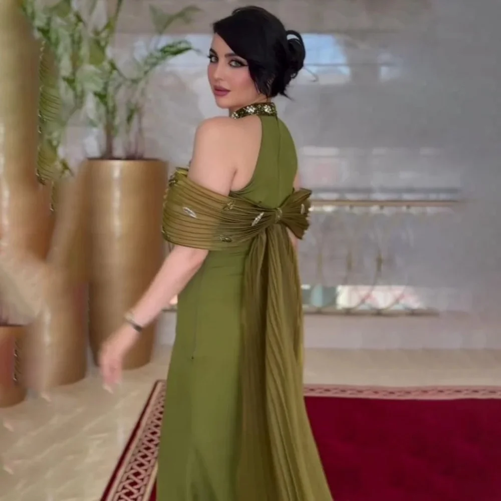 فستان سهرة رائع مخصص مطرز بالخرز بفيونكة ساحرة حورية البحر للحفلات الراقصة أنيق بدون أكمام فستان حفلات Fساتين Sheres Fخن 2025