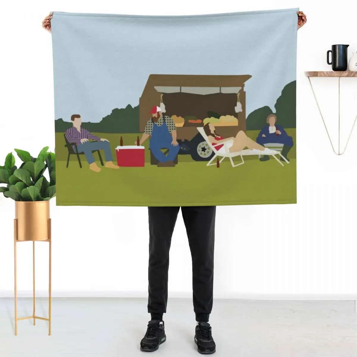 Letterkenny Produce Stand Throw Blanket valentine gift ideas manga wednesday Sofa Quilt Shaggy Kid'S Blankets