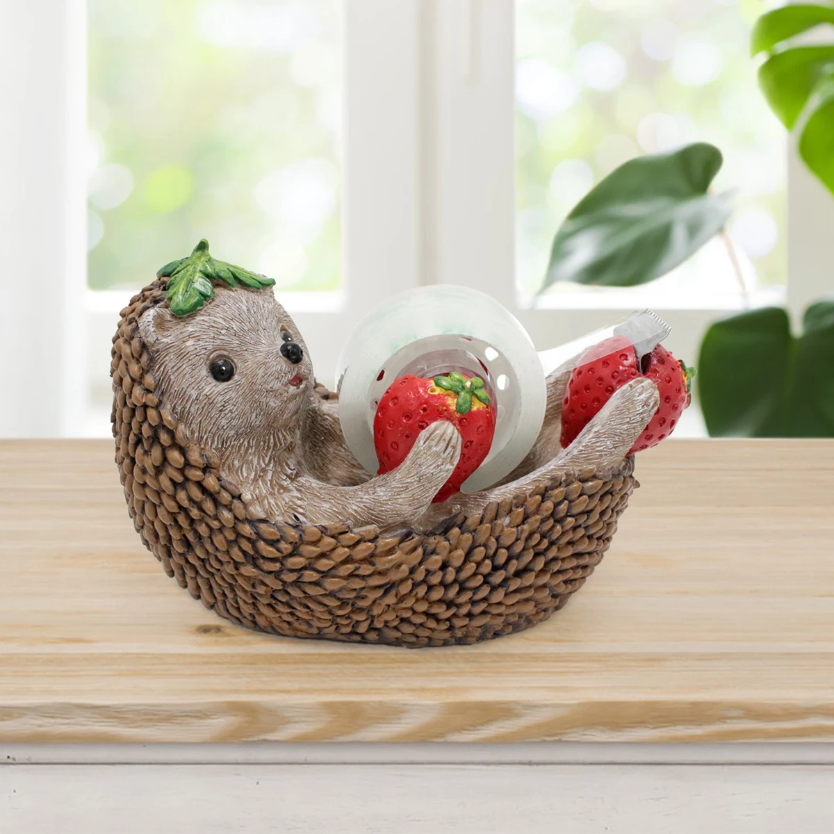 

1 piece set of hedgehog tape holder cutter, home and office decoration, desktop stationery, animal model ornament