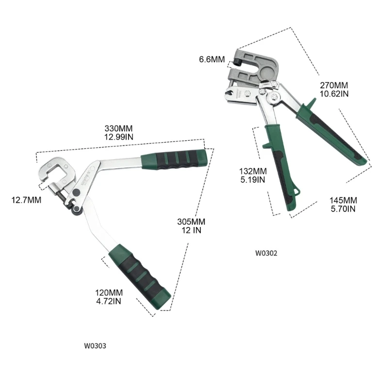 Đinh Nhọn Crimper Kìm Đấm Khóa Crimper Khung Nhanh Dụng Cụ Cầm Tay Lườn Tàu Ban Bấm Lỗ Crimper Dụng Cụ 270mm/330mm