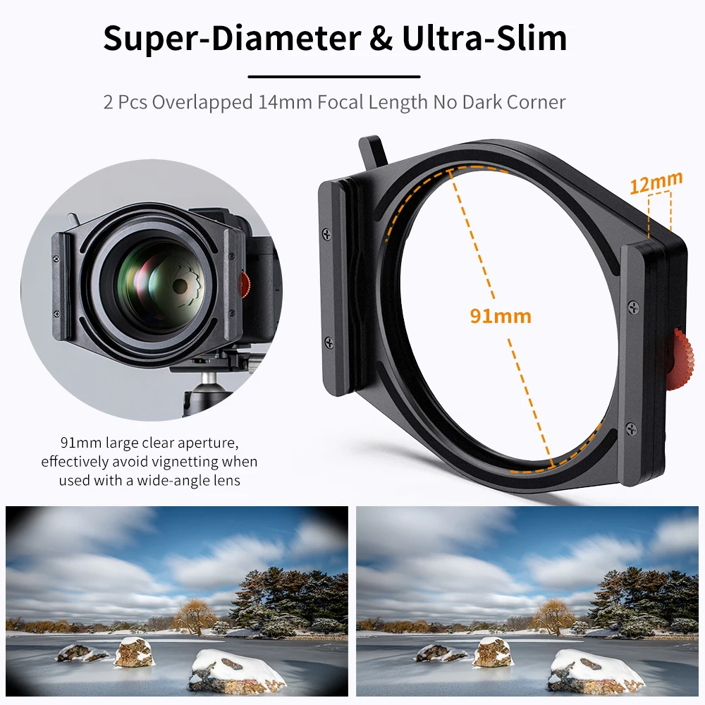 K&F Concept Nano-X Pro Square Filter Holder System Set With 95mm CPL Filter+Square ND8 ND64 ND1000+Adapte Ring 67/72/77/82mm