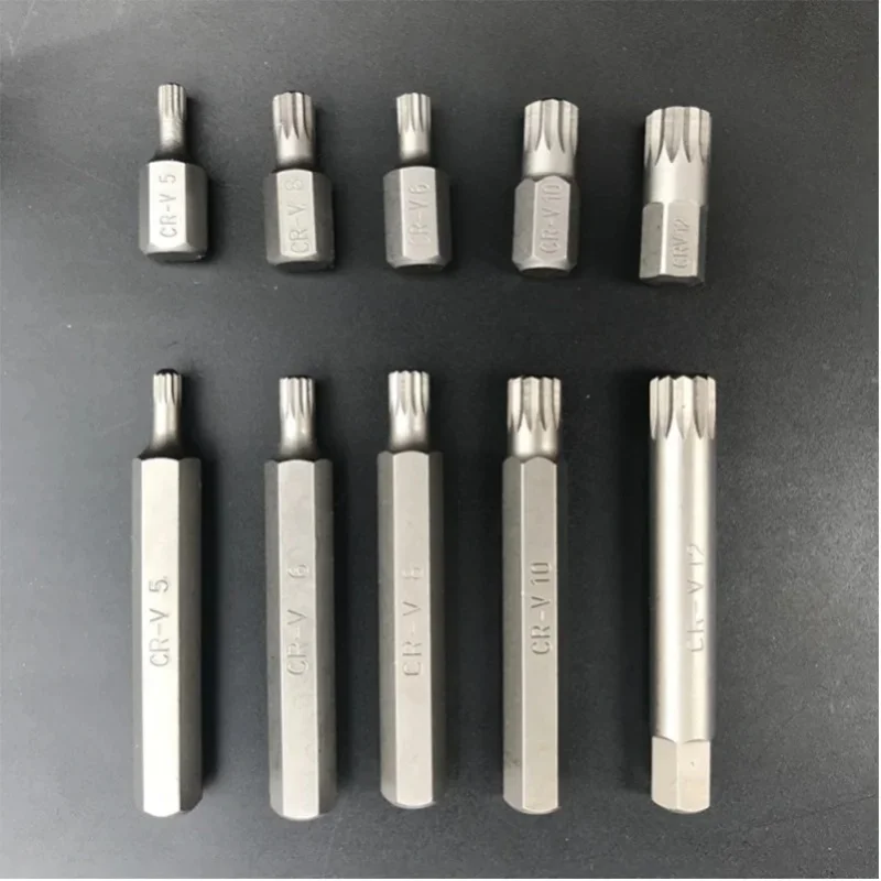 40-teiliges Torx-Sechskant-Steckschlüssel-Set mit 1 Paar Arbeitshandschuhen, CR-V Stahl-Bits mit roter Metall-Aufbewahrungsbox, professionelles Auto-Reparatur-Mechaniker-Werkzeugset, kompatibel mit
