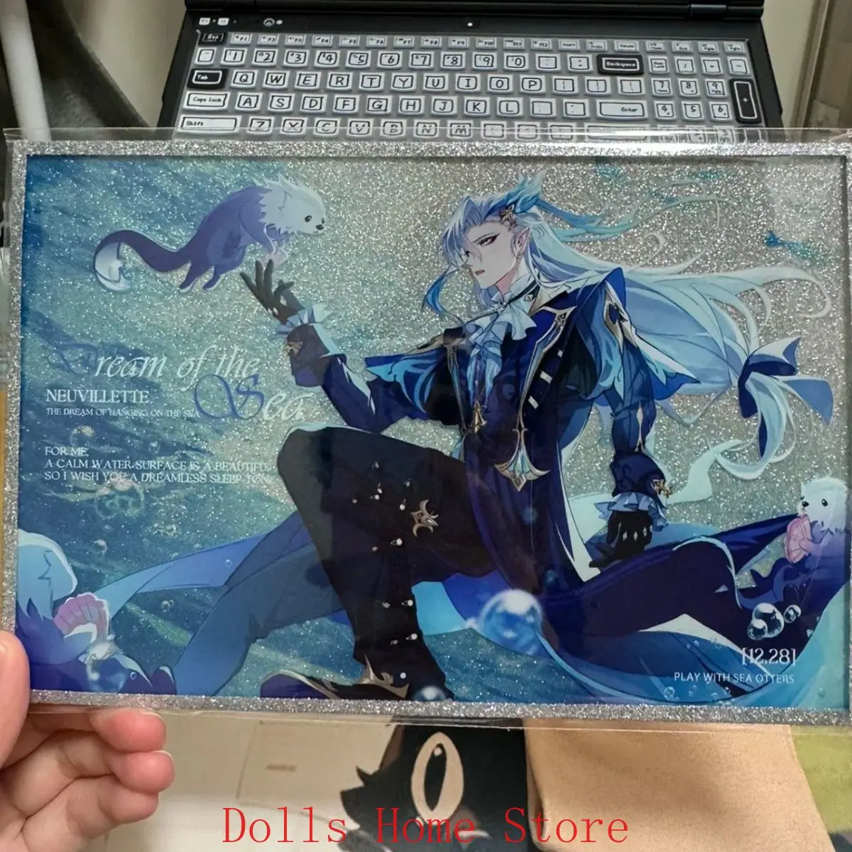 

Genshin Impact Neuvillette Colored Paper Cosplay 10x15cm Birthday Gift Collection Game Anime