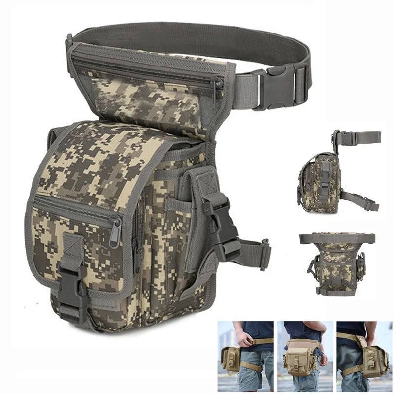 

Men's multifunctional outdoor mountaineering equipment camouflage saddle bag Molle hunting tactical thigh bag