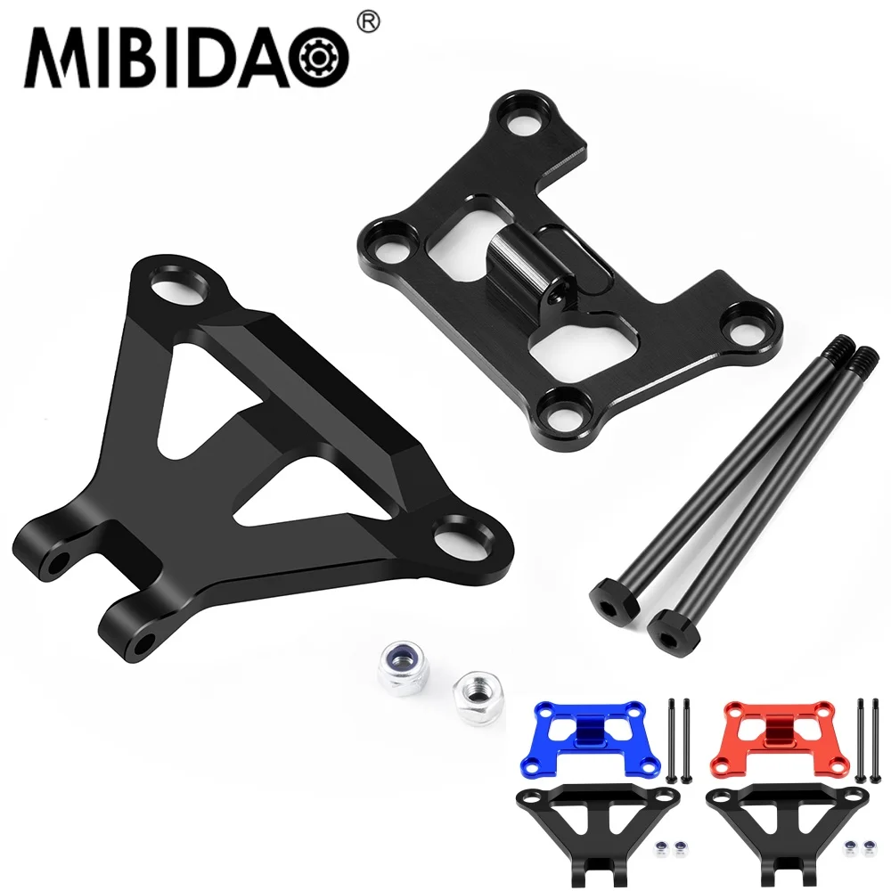MIBIDAO Aluminum Alloy Strengthen Front Bulkhead Mount Unloading Bracket for 1:16 Traxxas Mini Max RC Car Accessories