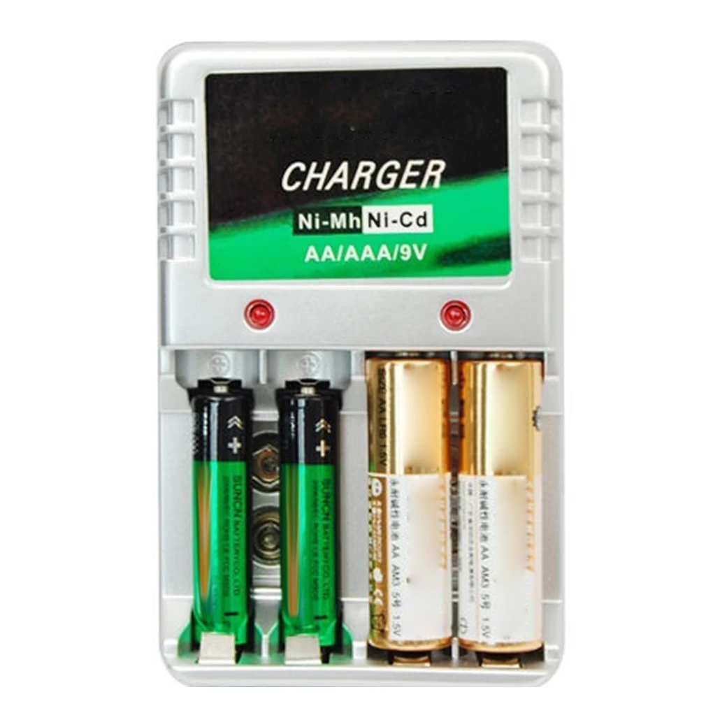 

Portable Travel Rechargeable Battery Charger AA AAA 9V Batteries Wall Desk Charging Home Safe Chargers