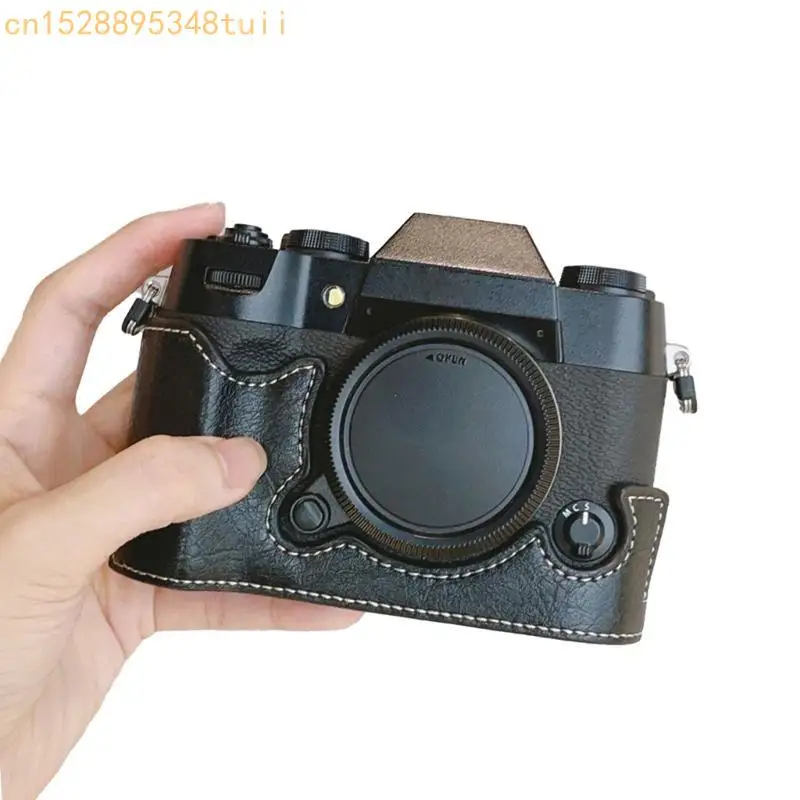 

Y4QF Handmade PU Leather Base for XT50 Camera Ensuring Secure Fit and Quick