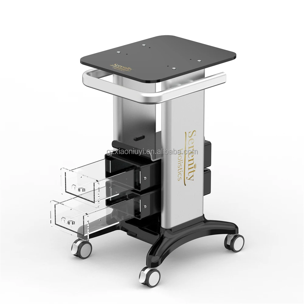 

Factory Price Spa Aesthetics Trolley Table Stand Rolling Movable Cart For Salon Machine Laser Equipment Trolley