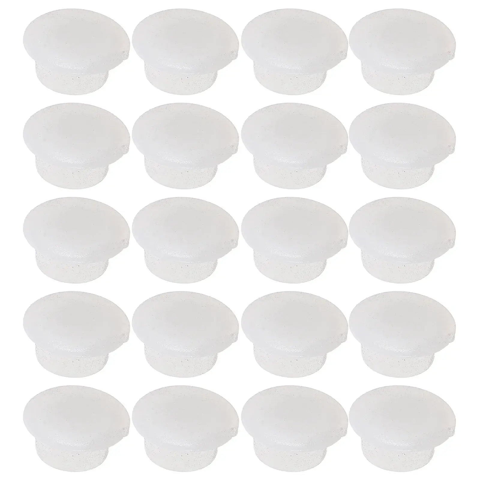 50Pcs Nylon Hole Plugs Round Plastic Screw Covers Button Caps Cabinet Door Furniture Hole Covers White 10Mm Plastic Plug Cap - view 4
