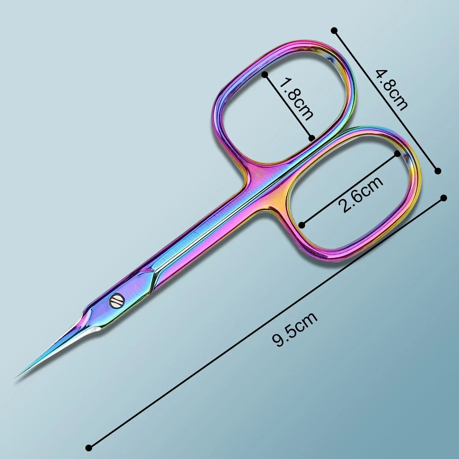 Multi-Purpose Nail Cuticle 1Pcs Scissors Eyebrows/Eyelashes Mustache Cuticle Extra Fine Curved- Professional Manicure Scissors image 6