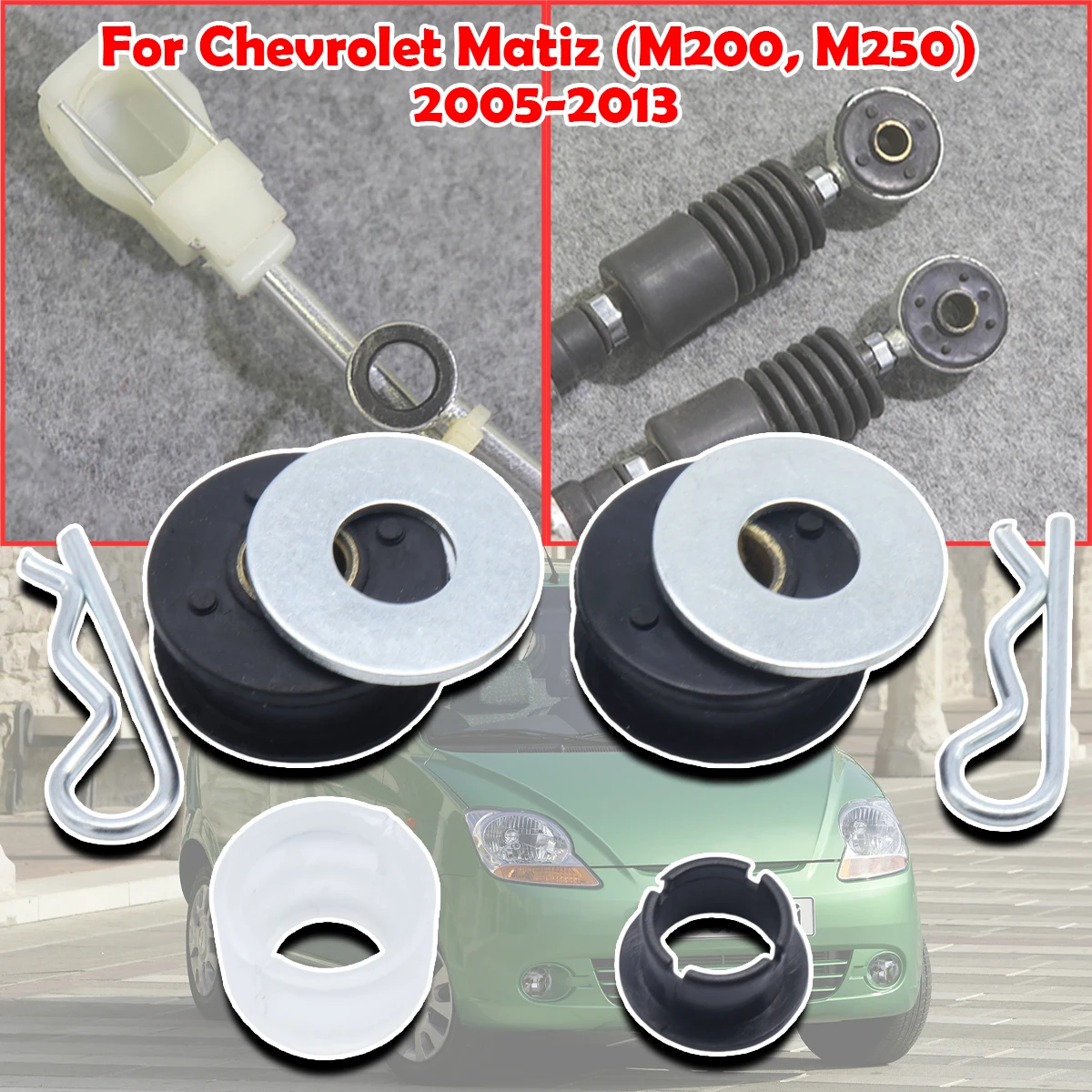 

For Chevrolet Matiz (M200, M250) 2005 2006 - 2013 Upgrade Gearbox Shift Cable Linkage Bushing Shifter Lever Selector Rod Bushing