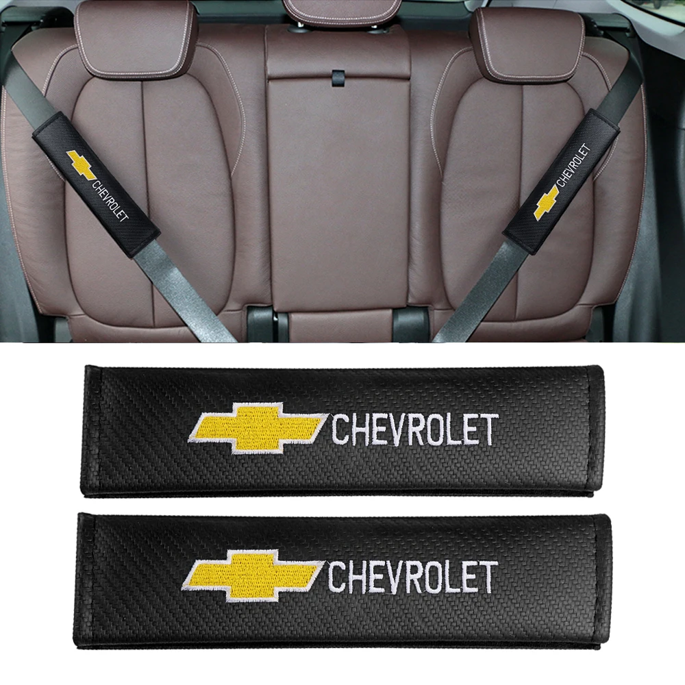 Car Seat Belt Pad Shoulder Cover Cushion Seat Belt Pad Auto Accessories for Chevrolet Logo Lacetti Aveo Cobalt Cruze Malibu Trax