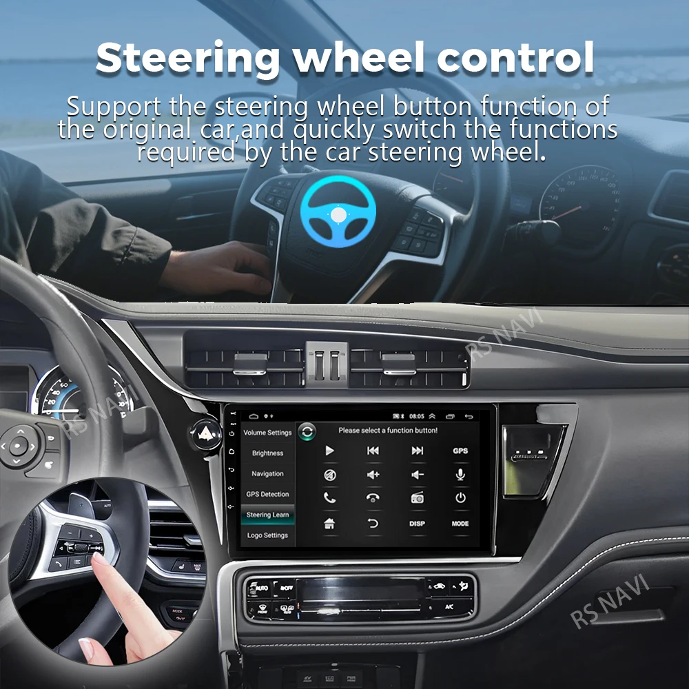 Android 16 For Toyota Corolla 11 Auris LHD 2017 - 2019 2K QLED Android Car Radio Multimedia Video Player GPS Stereo CarPlay