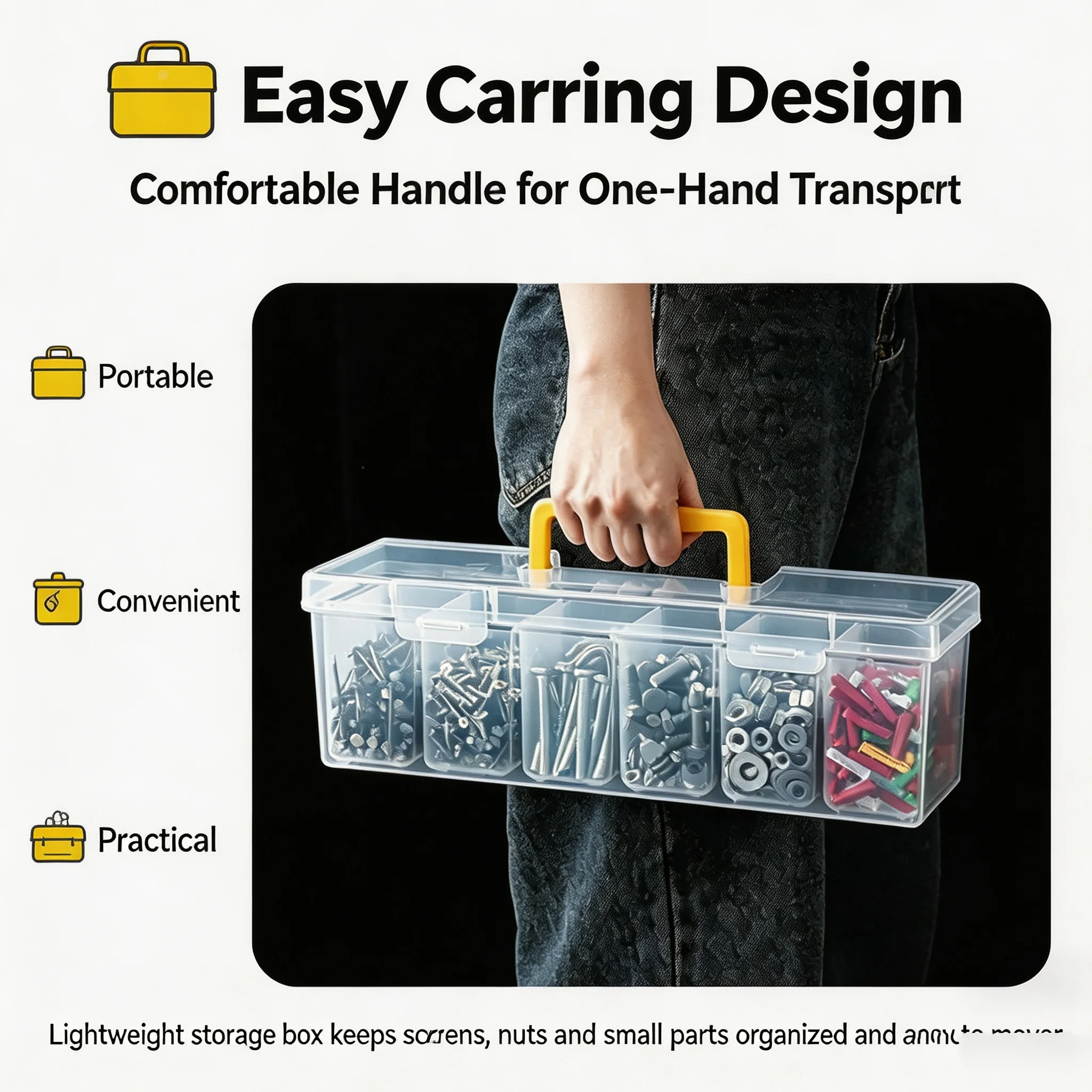 2 sets Construction organizer 23 x 9 x 8 cm, 12 pcs.