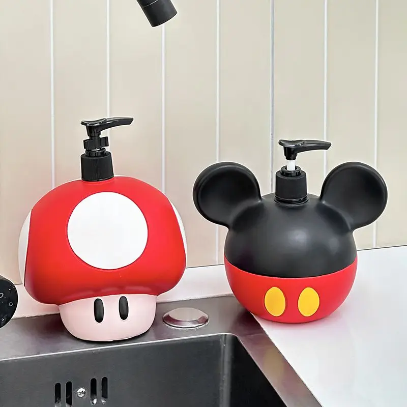 

Creative Mickey Mouse Shaped Press Bottles for Shampoo Body Wash Lotion Cute Cartoon Portable Household Dispensers Gifts Girls