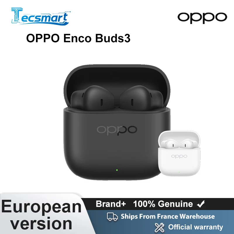 OPPO Enco Buds3 – kabellose Bluetooth-Ohrhörer, 48 Stunden Akkulaufzeit, KI-Geräuschunterdrückung, EU Version