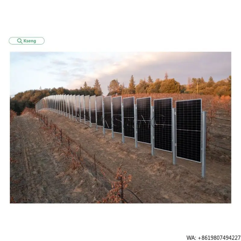 For Kseng Vertical Solar Panel Fence Ground Mount Structure for Solar Farm Solar Mounting System