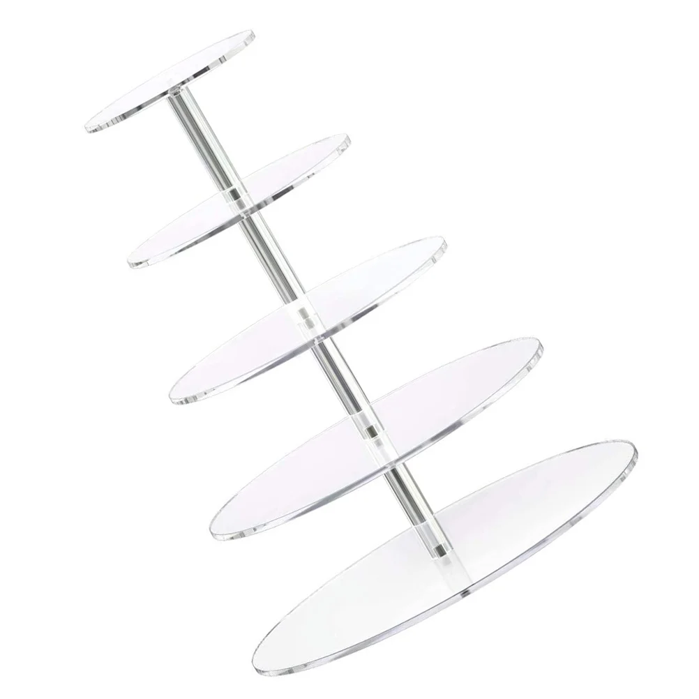 

1Pcs 5-Layer Transparent Cake Display Stand Stable Elegant for Dessert Cupcake Events Cake Stand Transparent Display Shelf