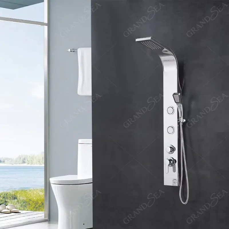 2025 New Stainless Steel Bathroom Shower Unit Energy-saving High-pressure Shower Head with Adjustable Panel