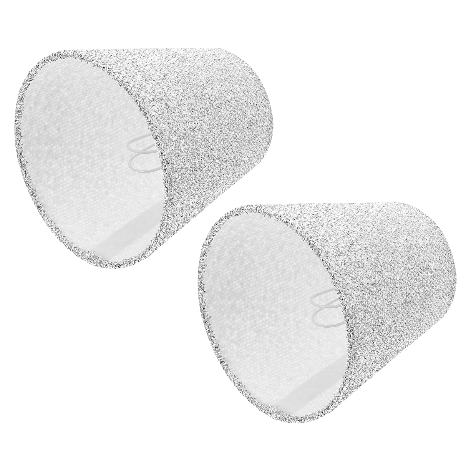 

2 Pcs Silver Pendant Lampshade Home Decor Desk Protector Bedroom Study Living Room Practical Lampshade