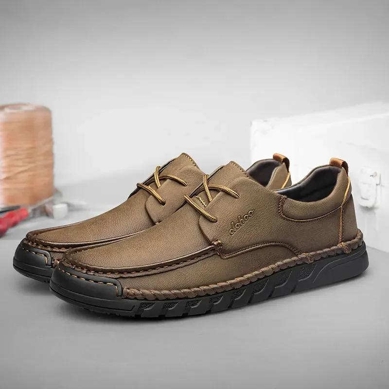 

CLOHOO Men's Business Casual Shoes Comfortable and Breathable Rubber Sole Shoes High-end Men's Formal PU Leather Versatile Shoes
