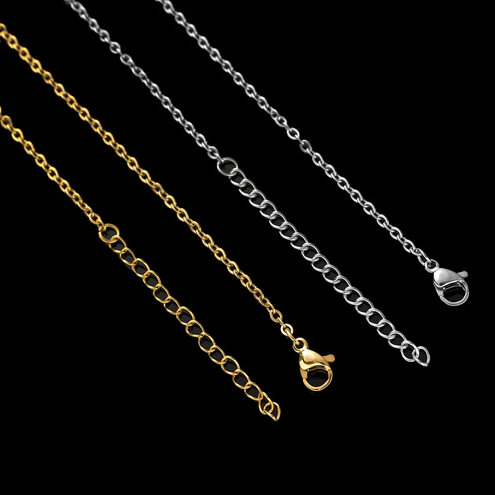 10 Teile/los 1,5/2 MM Edelstahl Link Halsketten Kubanischen Kreuz Ketten Zubehör für DIY Geschenke Schmuck Machen Groß Großhandel – Detail 8