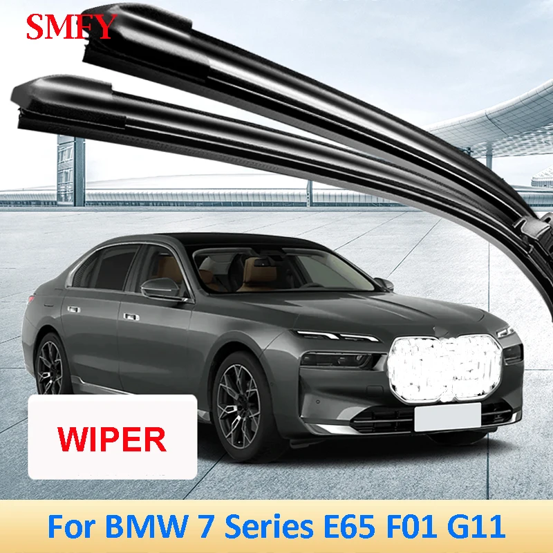 

For BMW 7 Series E65 F01 G11 G70 Accessories Car Wiper LHD & RHD Front Wiper Blades Front Windshield Wiper Strips Sets