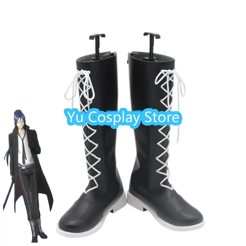 Rokudou Mukuro Cosplay Shoes Aniem HITMAN REBORN Cosplay Props PU Leather Shoes Halloween Boots Custom Made