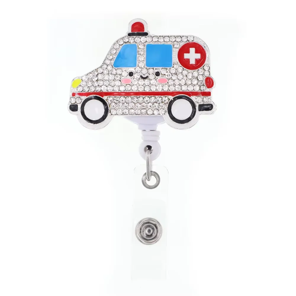 Nurse Accessories Dope Black Nurse Badge Holder Retractable Medical Pill Ambulance Badge Reel for Hospital Office Supply