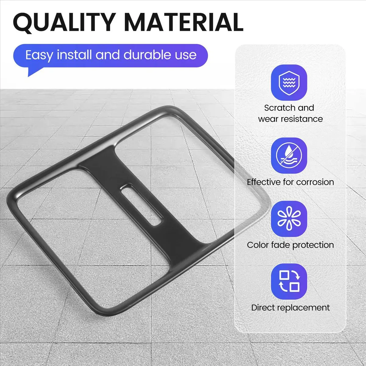 Super Sale For Honda Vezel HR-V HRV 2021 2022 Interior Car Glossy Black Rear Seat Air Conditioning Vent Cover Trim Decoration