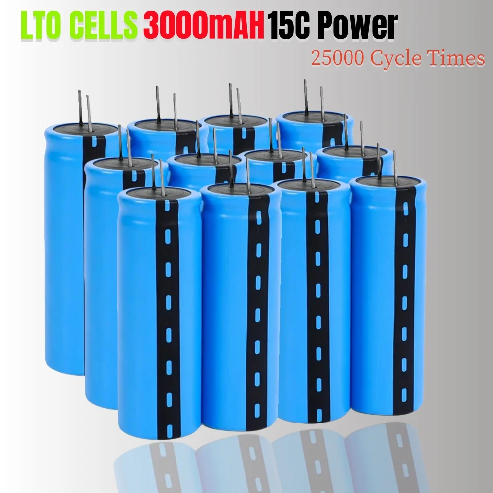 lefeiyi 2.4V 3000mAh LTO 18650 lithium titanate battery 15C power supply rechargeable low temperature battery 25000 cycles
