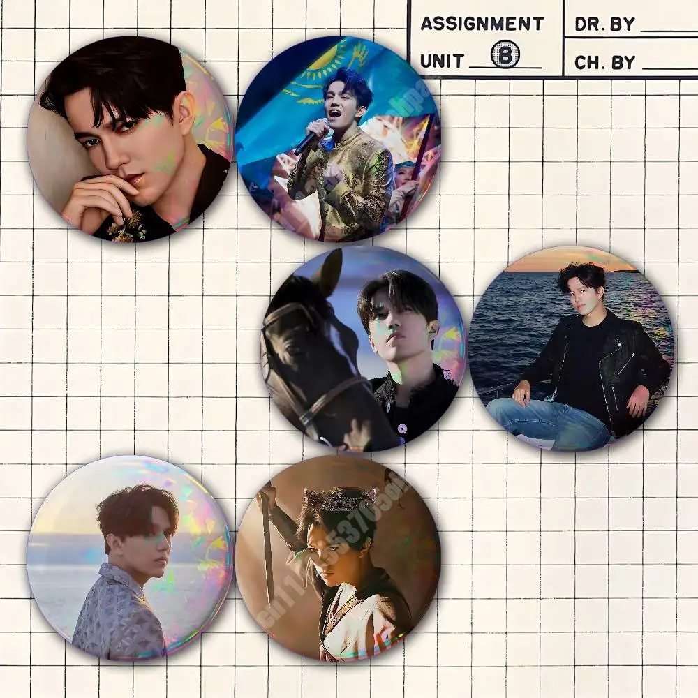 D-Dimash K-Kudaibergen Button Badge 2PC Sets Diameter 25mm/32mm/44mm/58mm/75mm Souvenir Fans Collection