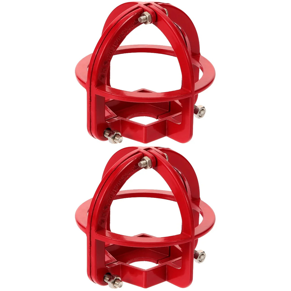

Set of 2 Cover Plate Sprinkler Head Protection Frame Travel Hose Holder Mount Metal Protector Fire