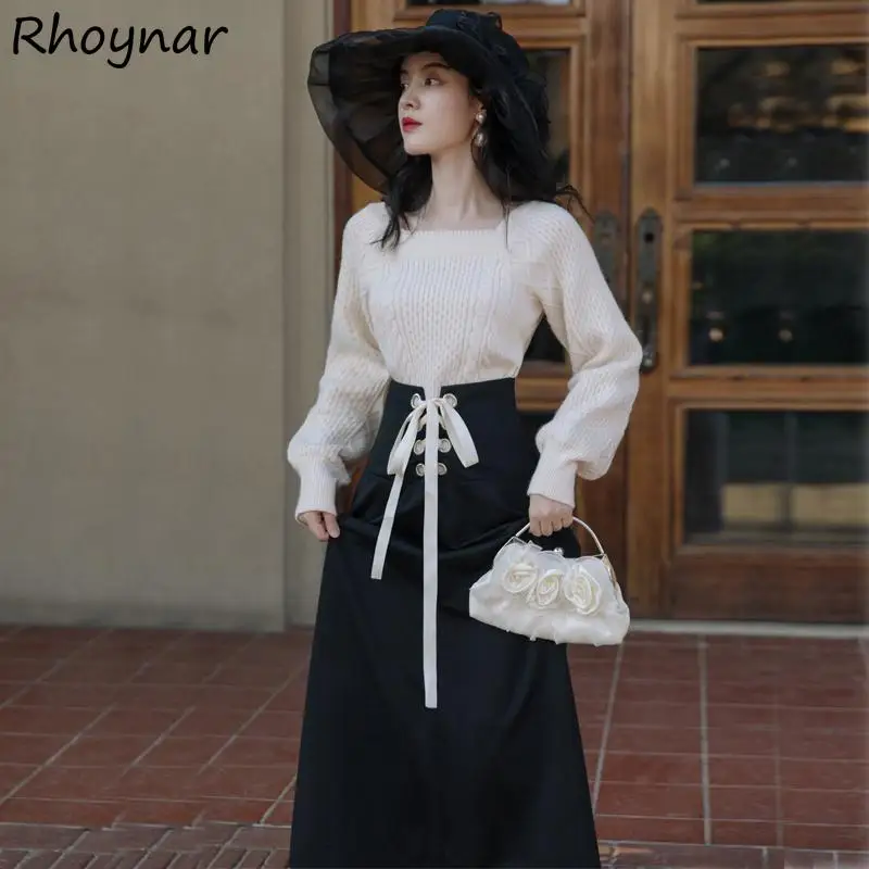 

Sets Women Sweet Girls Solid Popular Casual Harajuku Teens Vintage Autumn Female Clothing Newest Minimalist Students Ins Cozy