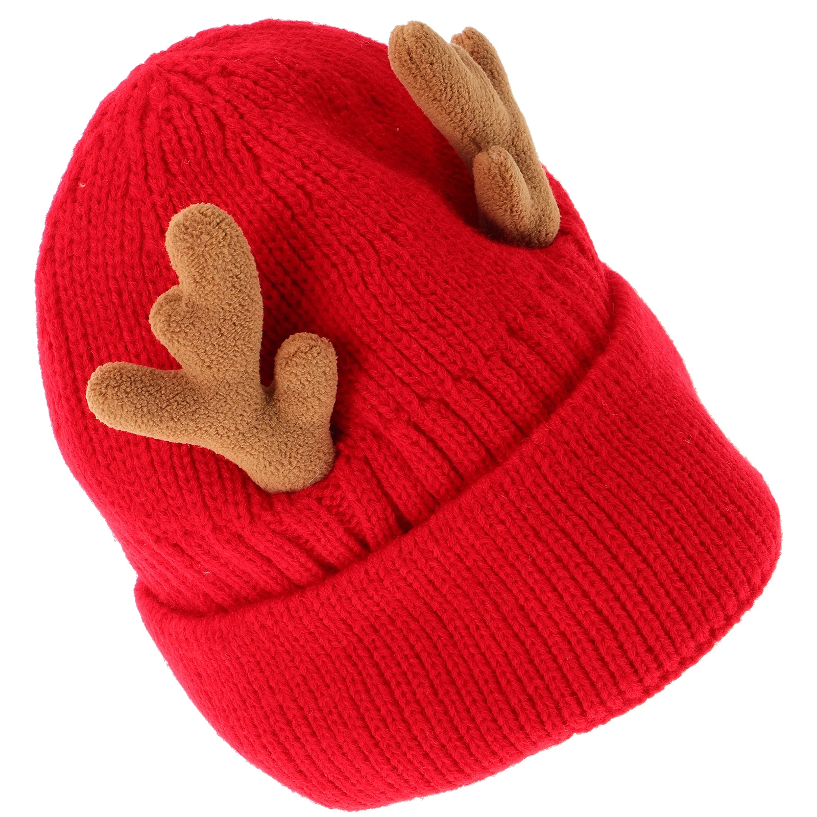 

Antler Knit Beanie Christmas Antlers Cap Baby Gifts Santa Hat Woolen Acrylic Toddler Presents