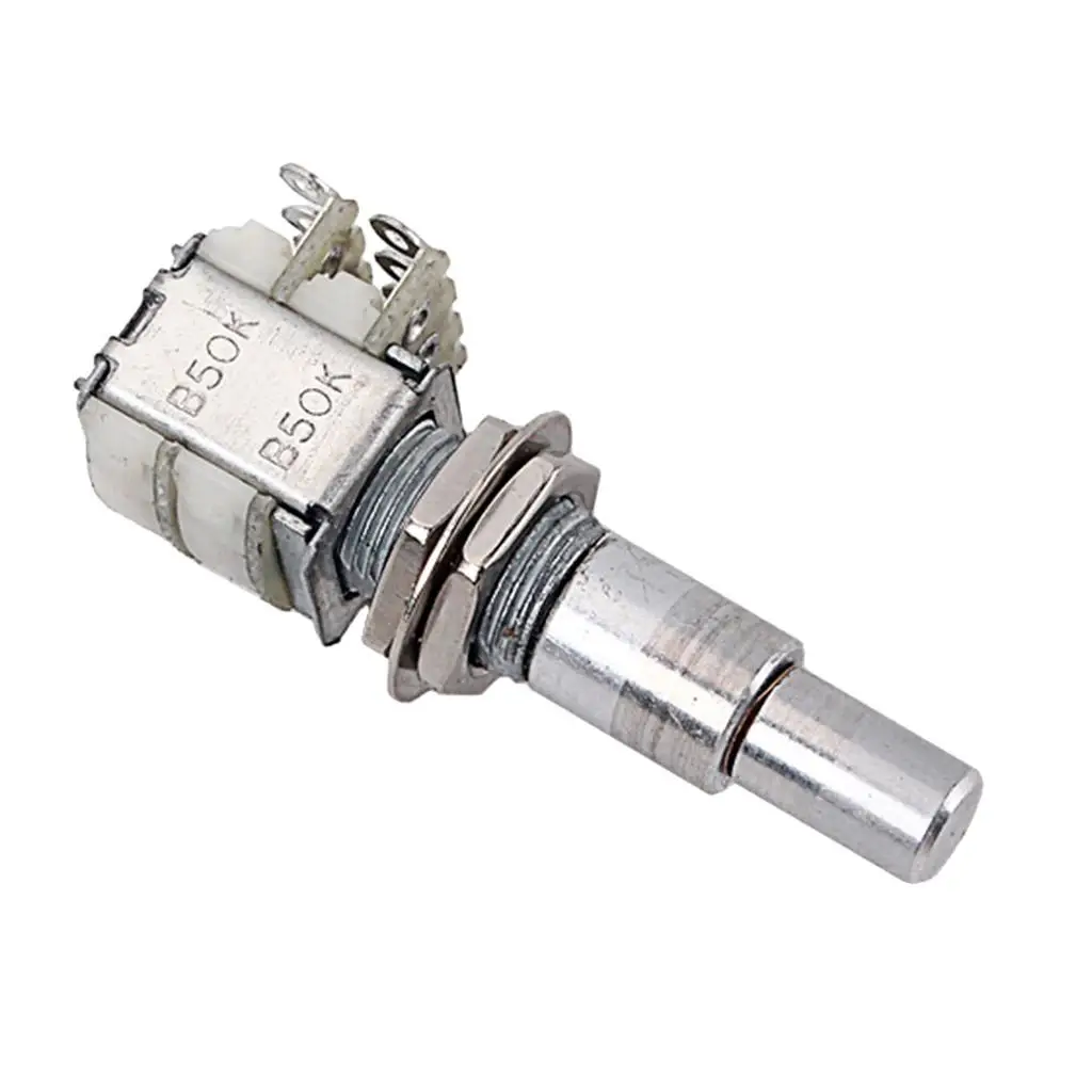 High Quality Mini Dual Pots Stacked Concentric Guitar Bass Potentiometer Silver Replacement Part