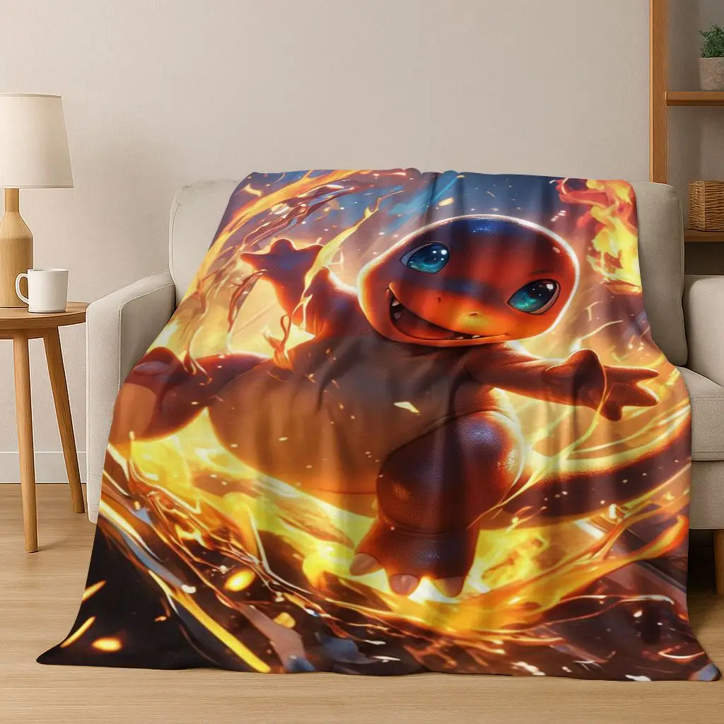 

26 Style Charizard Charmander Pokemon Cartoon Flannel Blanket,Warm and Cozy Soft Throw Blanket for Home Bedroom Bed Sofa Kids