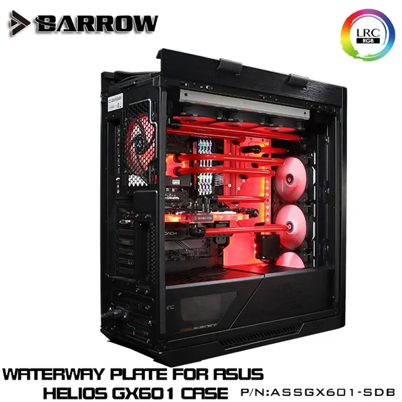 Barrow Distroplate for Asus Rog Strix Helios GX601 Case ASSGX601-SDB Water Cooling System for PC Gaming 5V 3PIN Waterway Board