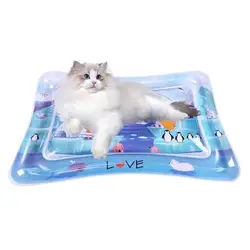 Pet Water Play Mat Water Sensory Pad Thickened Water Sensory Playmat with Fish for Pet Play Water Sensory Pad for Interactive