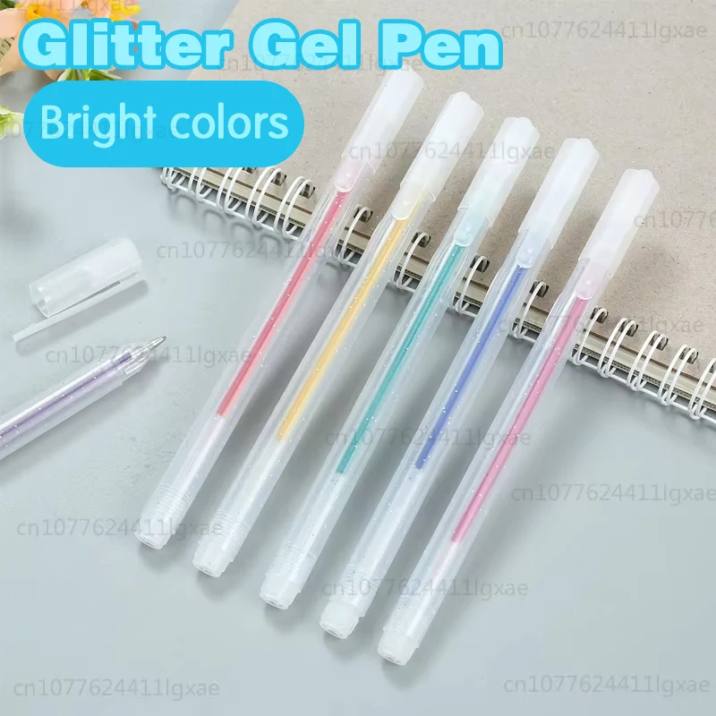 48pcs Glitter Gel Pen Set with 48 color ink refill suitable for children adult coloring, journaling, art drawing, book doo