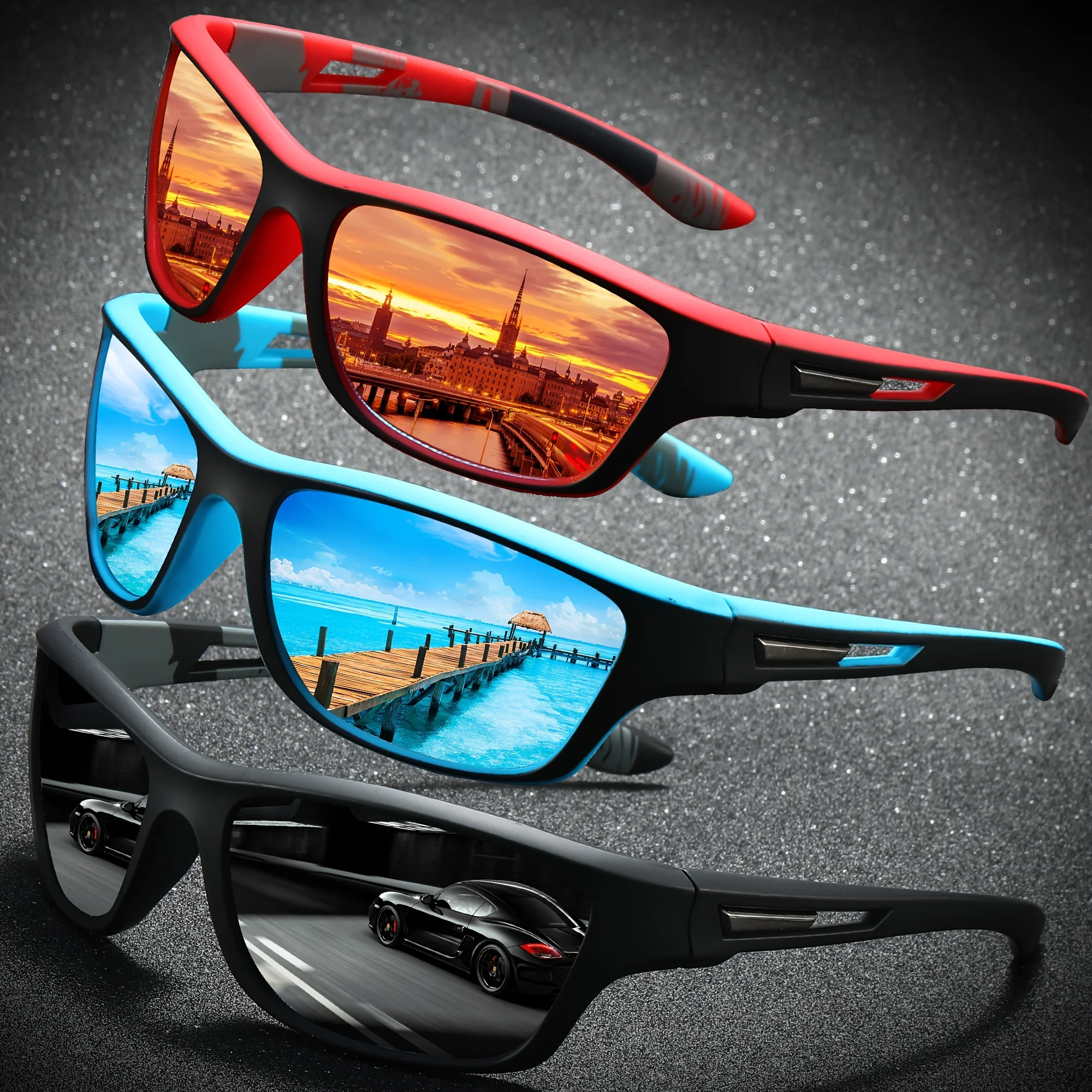 2/3PCS Marke Neue Männer Sonnenbrille Polarisierte Sonnenbrille Frauen UV400 Outdoor Baseball Softball Sport Brillen Angeln Schutzbrillen