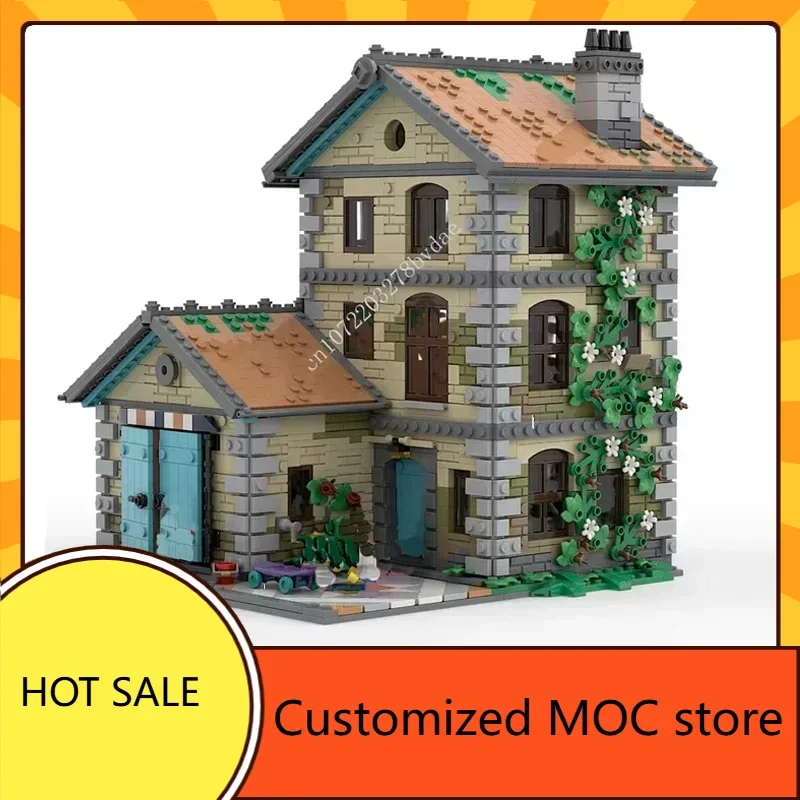 2814PCS  Family House MOC  Holiday Puzzle  StreetView CityArchitecture Collection Series Christmas Birthday Gift for Kids Age