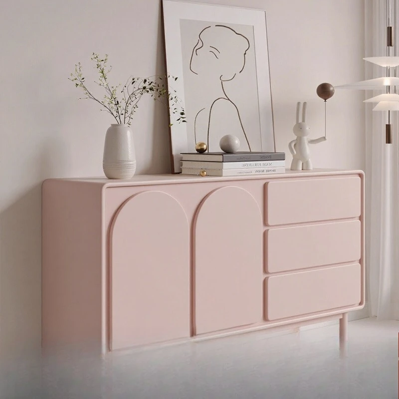 

Solid wood dining side cabinet, simple modern tea cabinet, locker storage cabinet