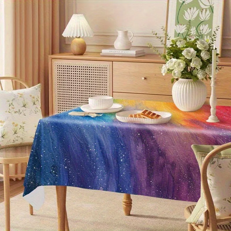 Galaxy Rainbow Starry Sky Design - Easy to clean dining table, coffee table, desk decoration