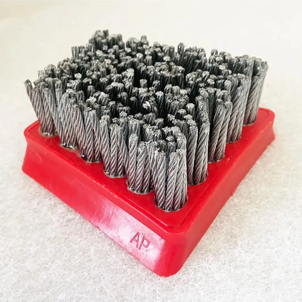 Diamond Steel Wire Brush Abrasive Frankfurt Antique Brush For Polishing Marble Granite Concrete Floor Terrazzo Artificial Stone