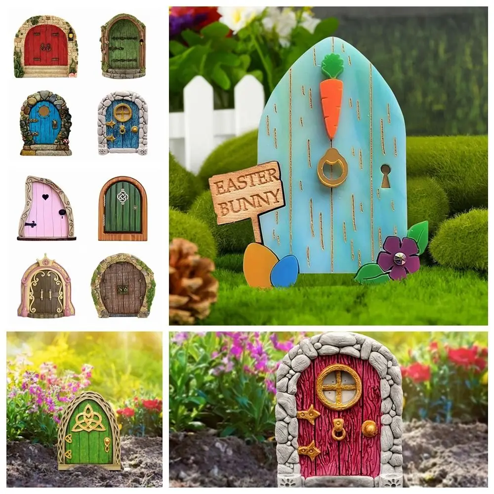 Fairy Gate Fairy Tale Gate Courtyard Wooden Tree Decoration Wooden Decoration Garden Decoration Crafts