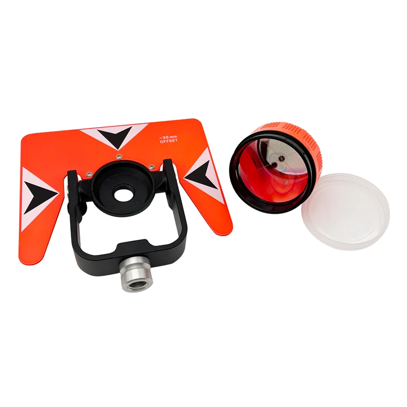 NEW RED SINGLE PRISM AK18 FOR NIKON FOR PENTAX SOUTH TRIMBLE TOTAL STATION prism surveying instrument WITH SOFT BAG