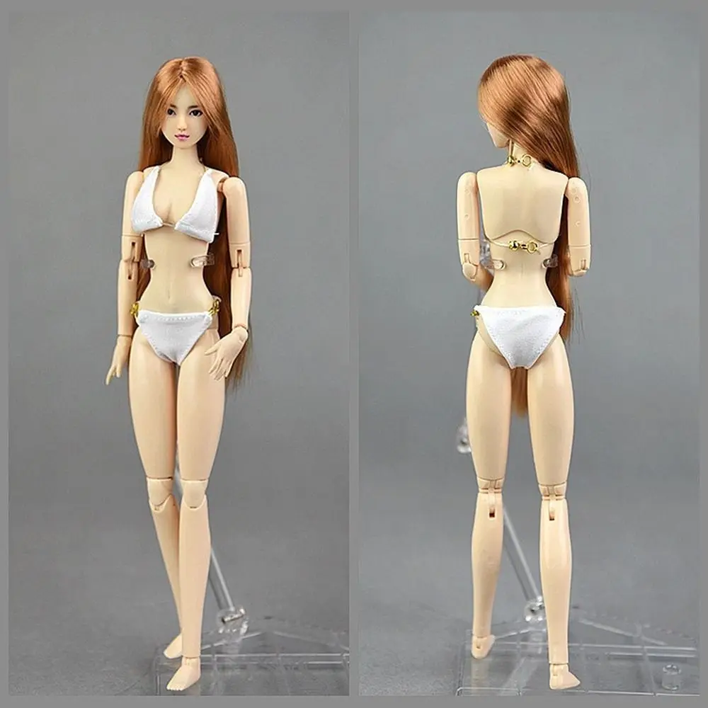 Acessórios para bonecas, escala 1/6, conjunto de lingerie de biquíni, modelo de meninas, sutiã, roupa íntima, pano preto e branco, roupas de boneca ht/ph/jiaou/cy