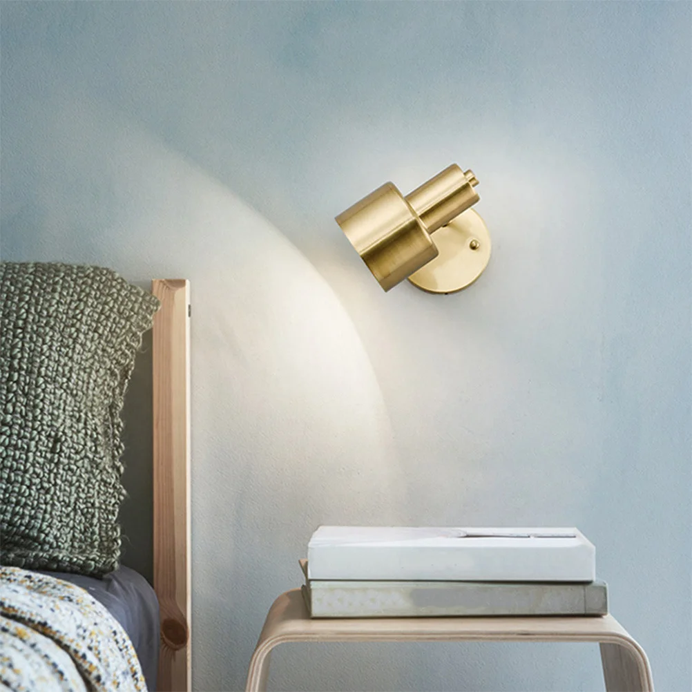 

Metal LED Wall Lamp Copper Material Vintage Simple Style Bedroom Staircase Wall Light Warm Romantic Atmosphere